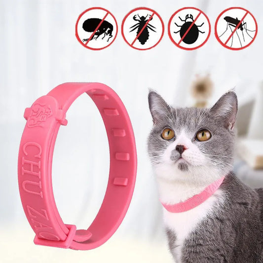 Adjustable Flea & Tick Protection Collar for Cats & Dogs – Outdoor Insect Repellent Pet Collar